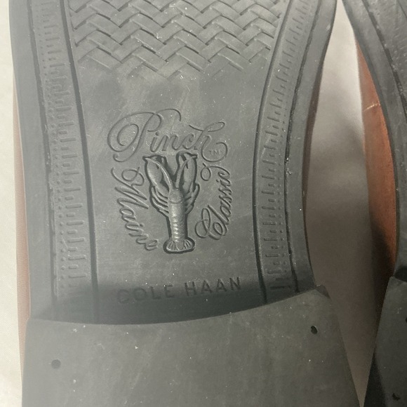 Cole Haan Brown Leather Penny Loafers Pinch Hand Sewn Mens 11.5M Slip On Shoe - Picture 11 of 13